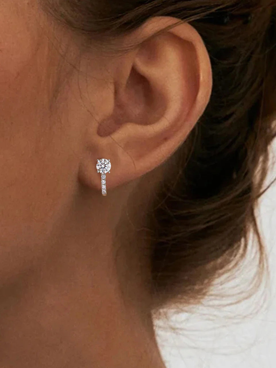 0.5ct Certified Moissanite Drop Earrings 925 Sterling Silver Wedding Gift
