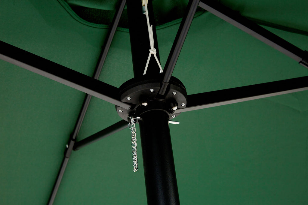 Patio Umbrella Rectangular Double Sided Dark Green 14.8ft Crank Lift