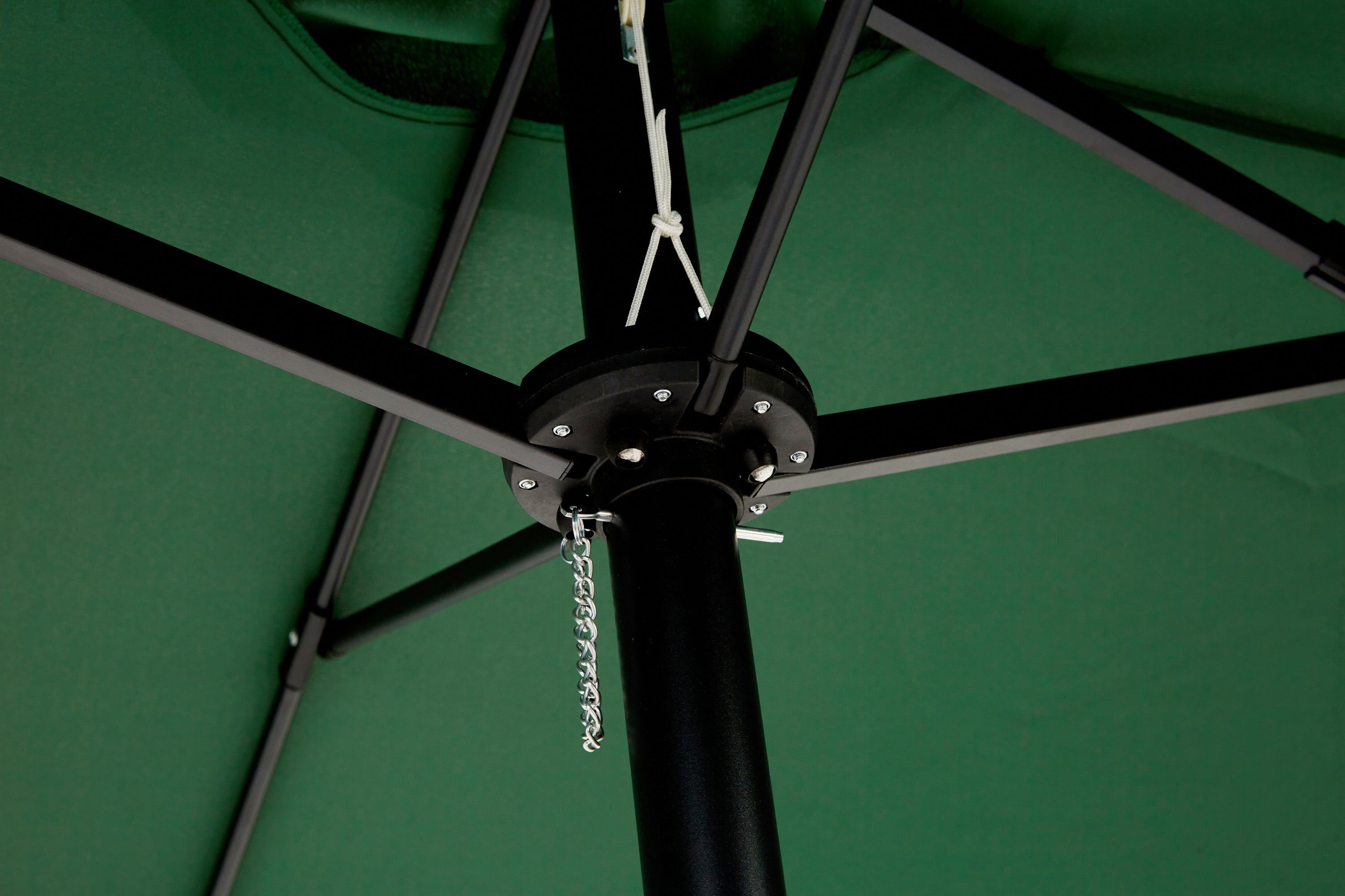 Patio Umbrella Rectangular Double Sided Dark Green 14.8ft Crank Lift