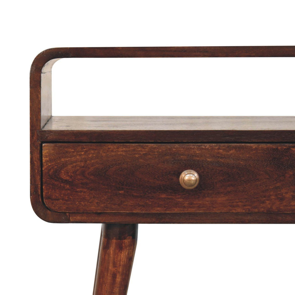Solid Wood Curved Console Table