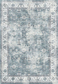 Toucan - 5' X 7' Washable Non - Slip Area Rug, Elegant Design - Silver