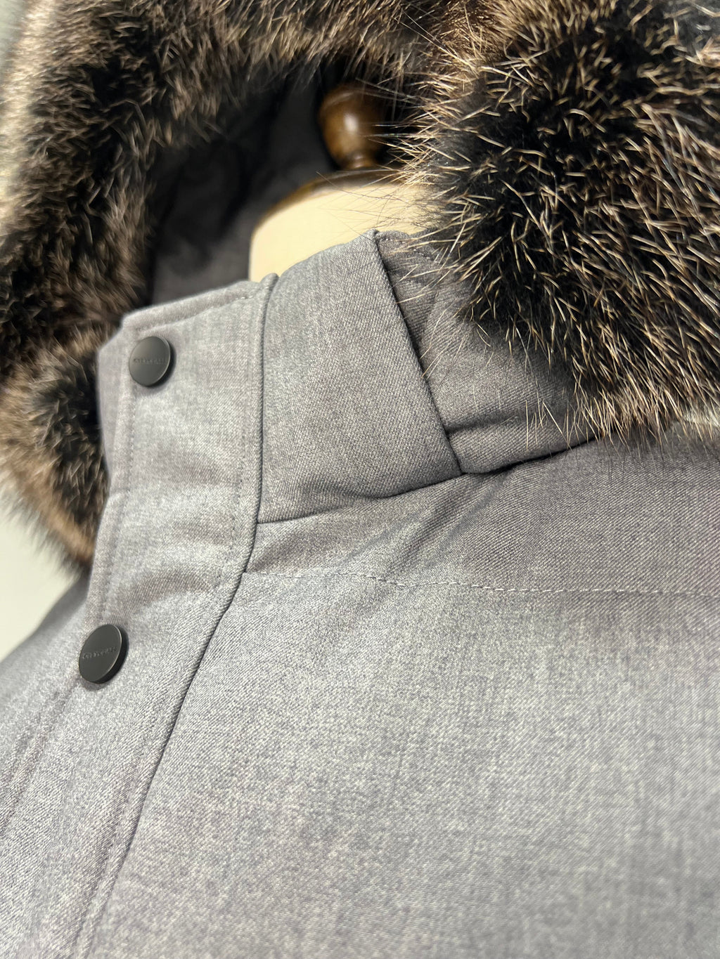 Men's Genuine Fur Trim Sorona® Fill Coat