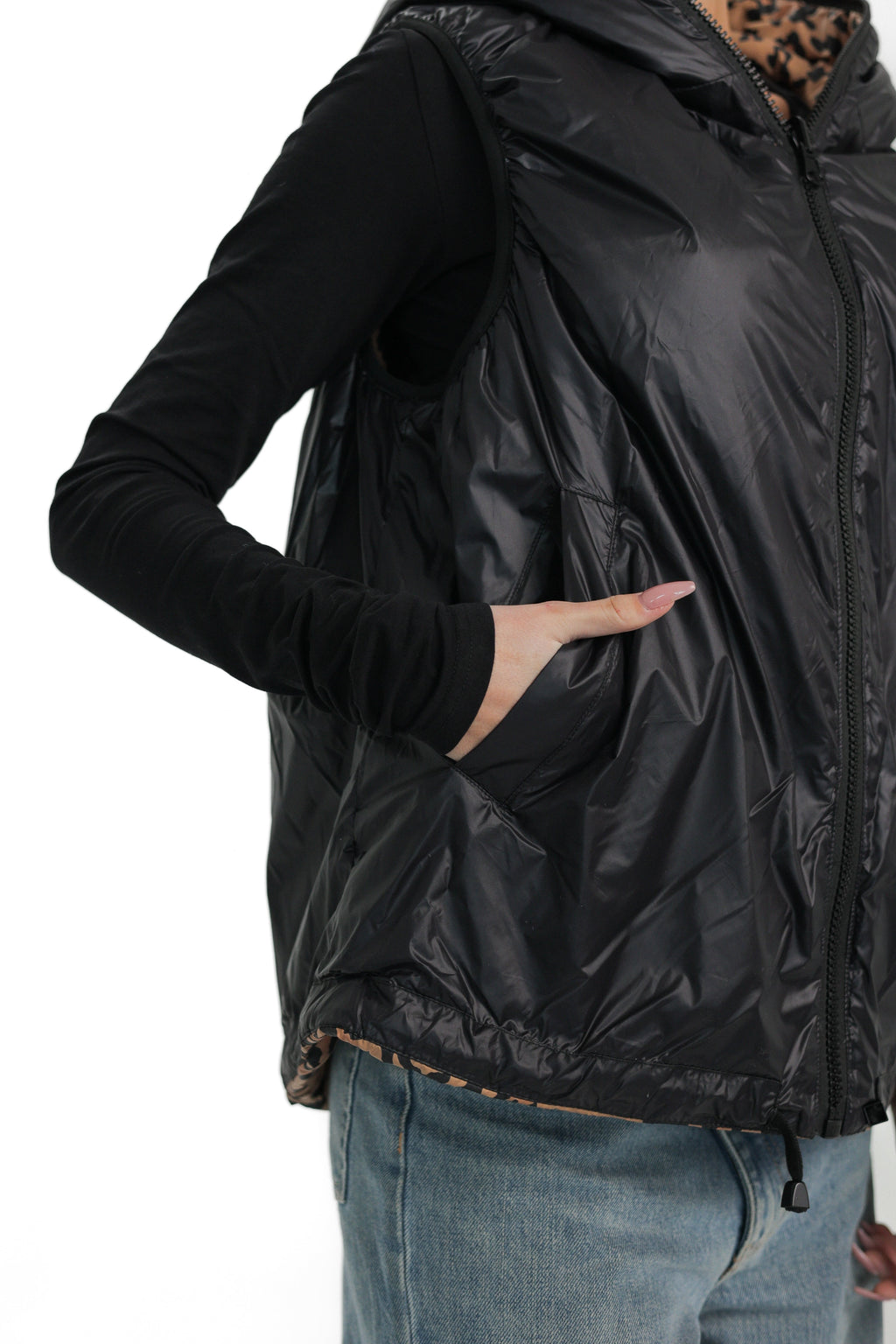 ⇆ Reversible Light Insulated Vest Black | Leo
