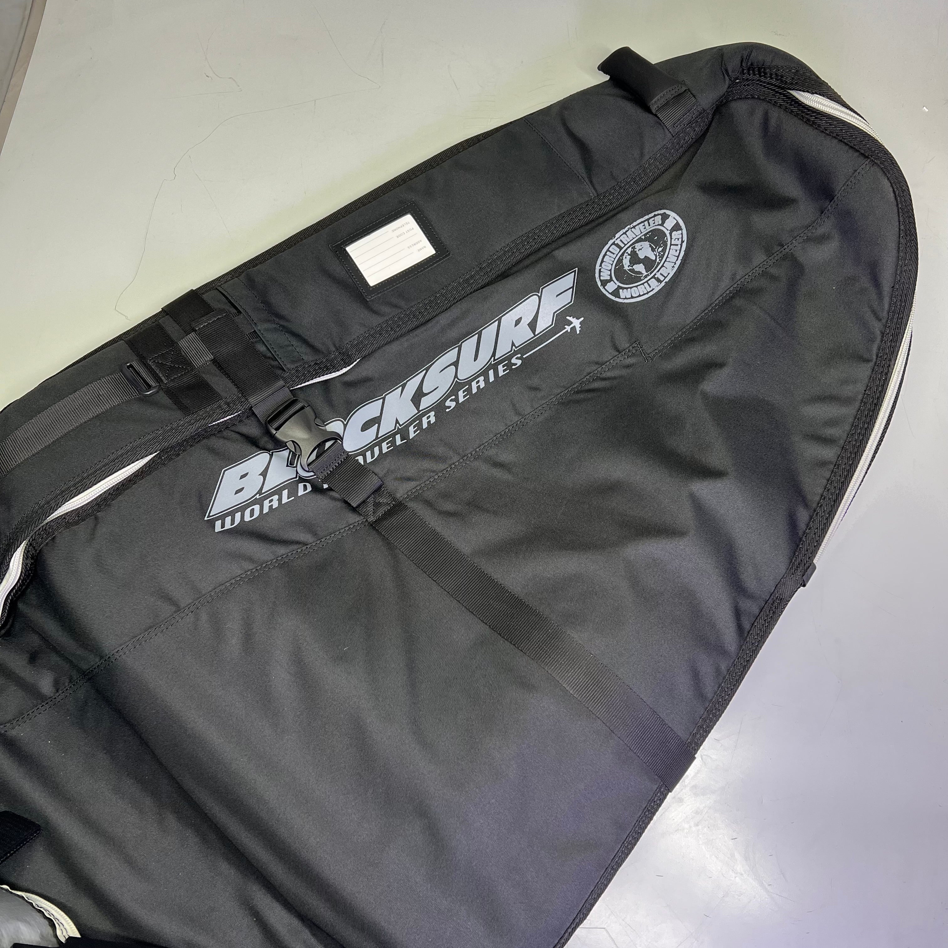 BLOCK SURF Double Coffin World Traveler Series Board Bag 6'6" - Holds 2 - 3 Black