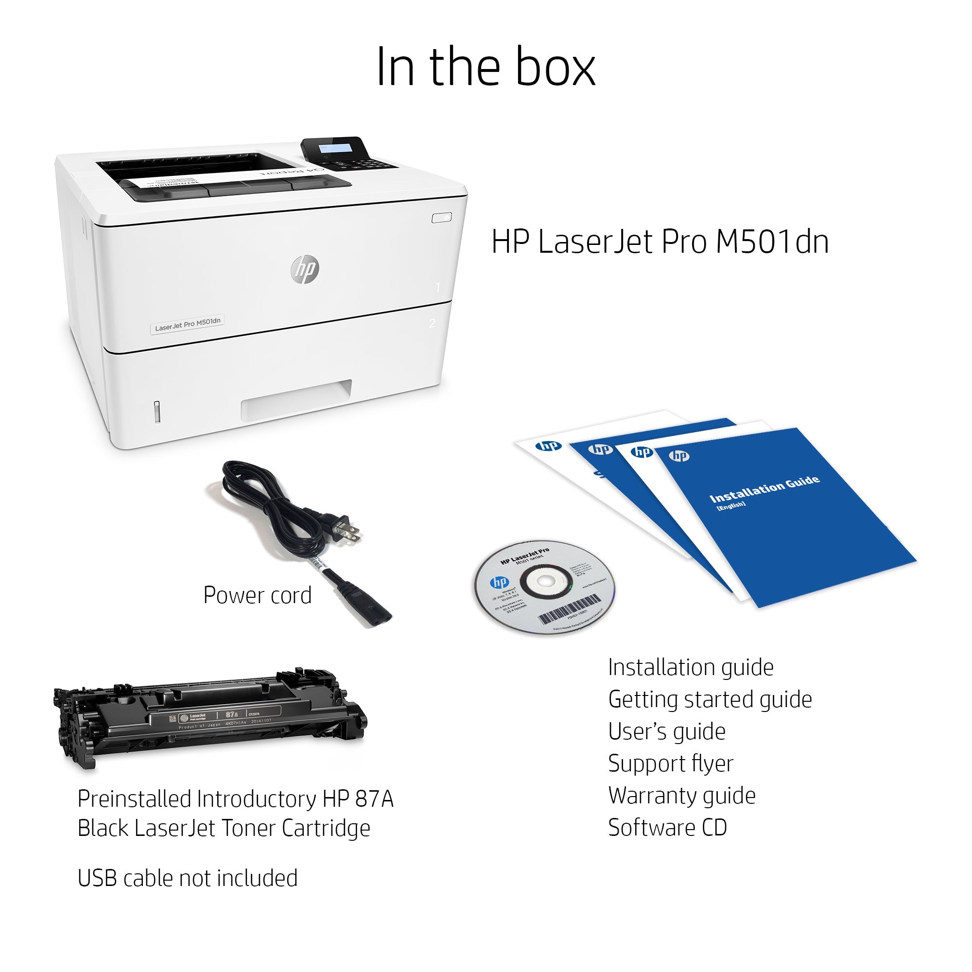 HP Pro M501dn 1.5 GHz Fast Network Printer J8H61A#BGJ