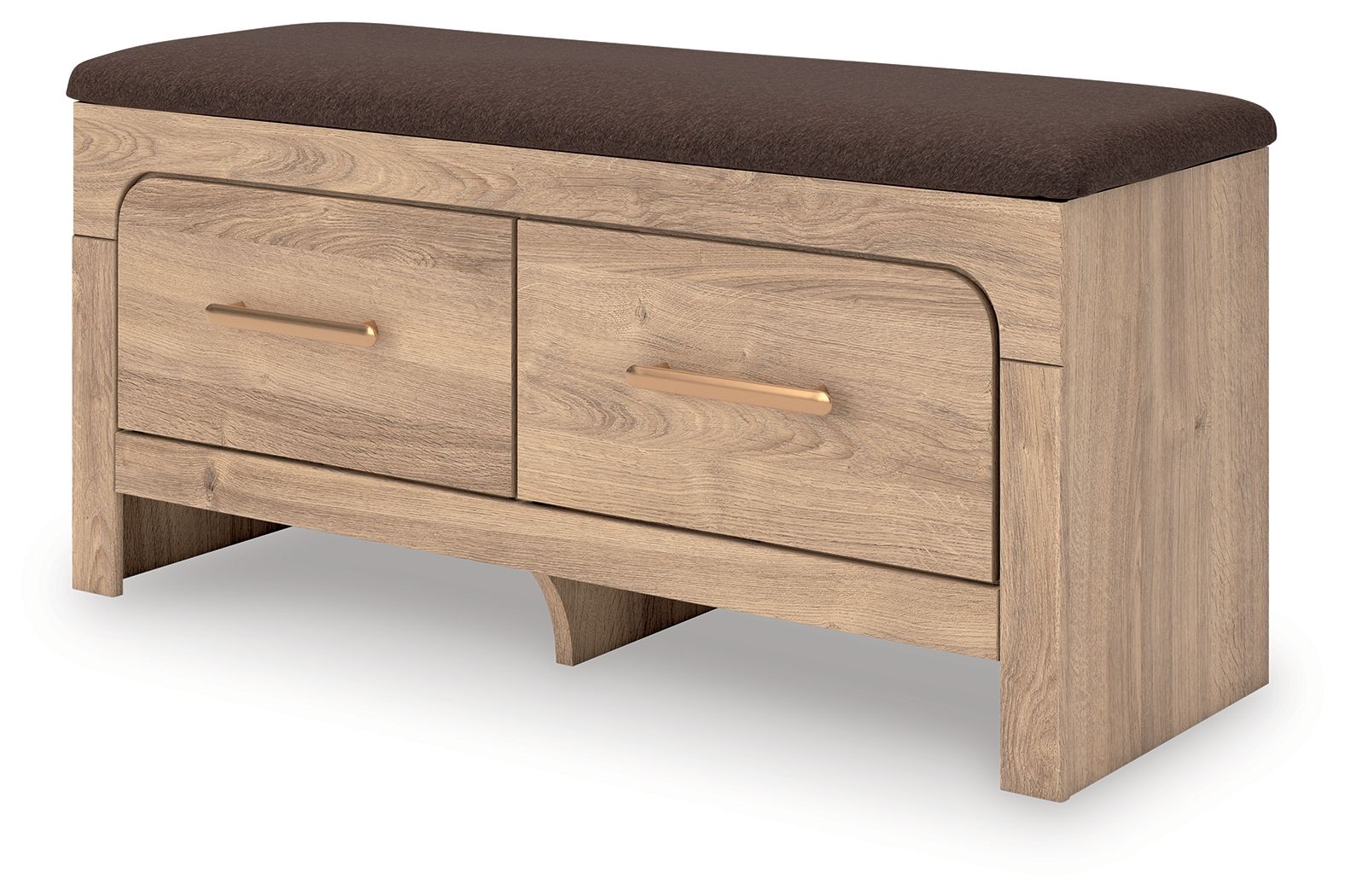Kinlanni - Bedroom Upholstered Storage Bench - Tan / Brown