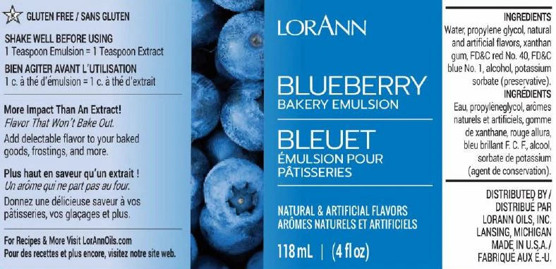 LorAnn Oils Blueberry Bakery Emulsion, 4 fl. oz