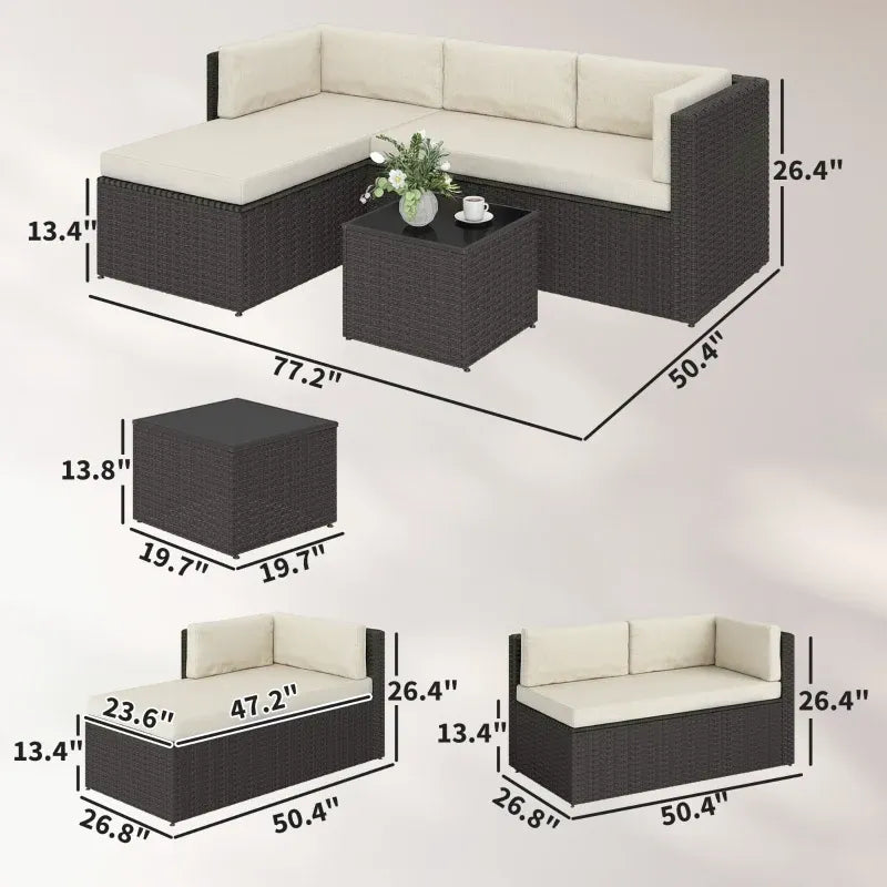 Outdoor Garden Conversation Furniture Set,3 Piece Garden Furniture Set
