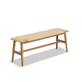 Dining Bench Solid Oak Handwoven Cane Seat Natural 31.5 In