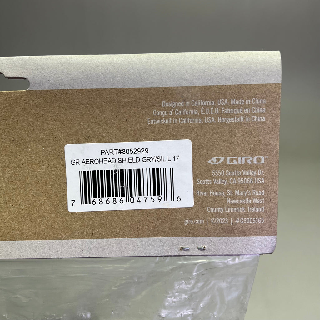 GIRO Aerohead Genuine Replacement Wrap Around Eye Shield Grey/Black Large 8052929