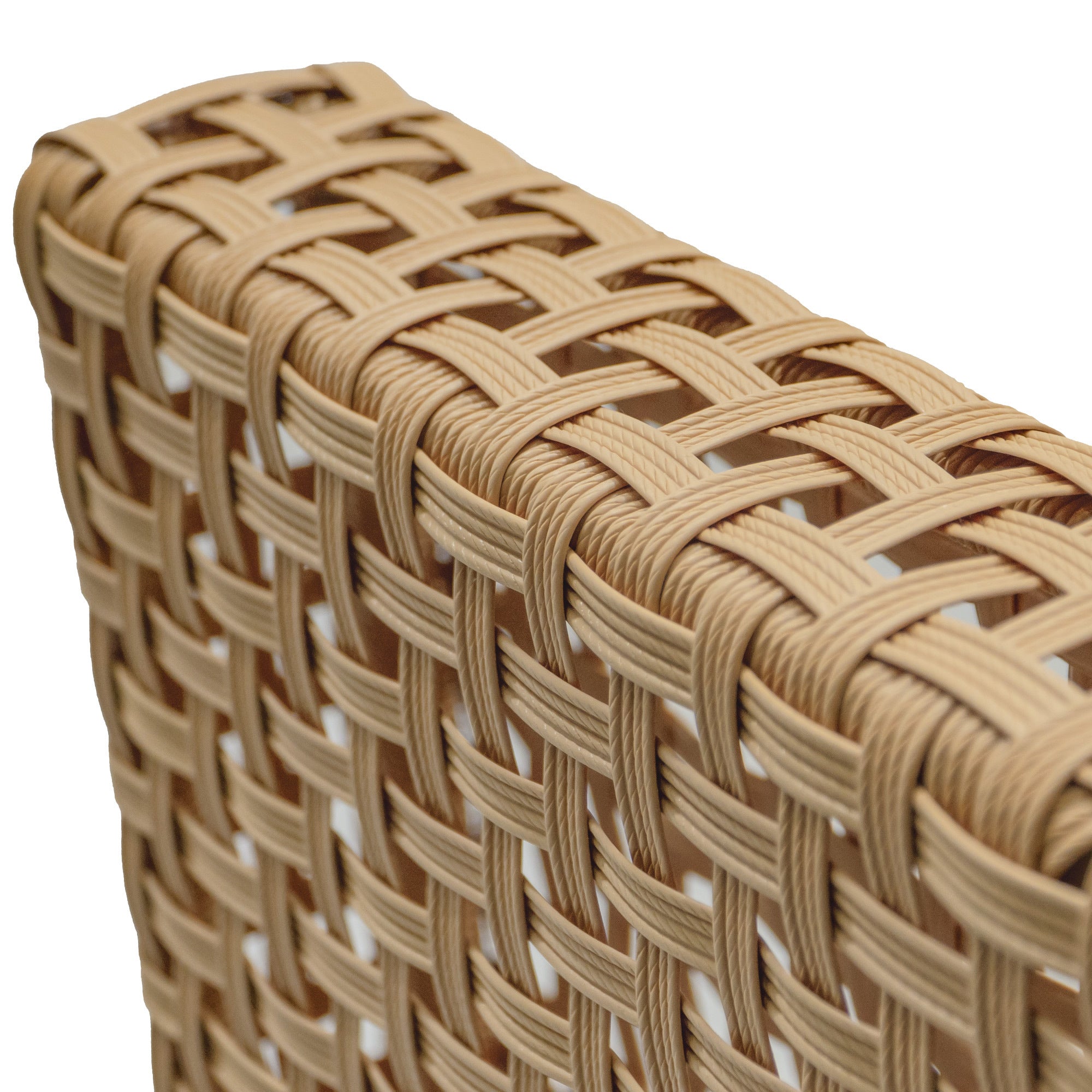 Outdoor Patio Set with Fire Pit Table Rattan Metal Beige 8 Piece