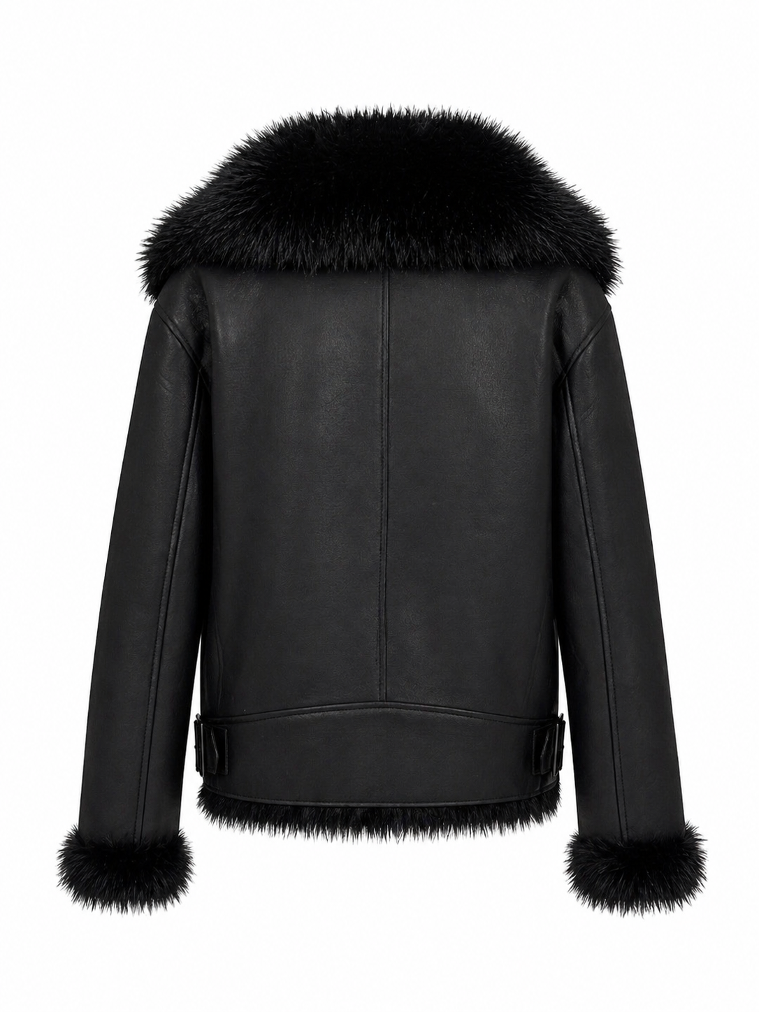 Estella Faux Fur Jacket in Black
