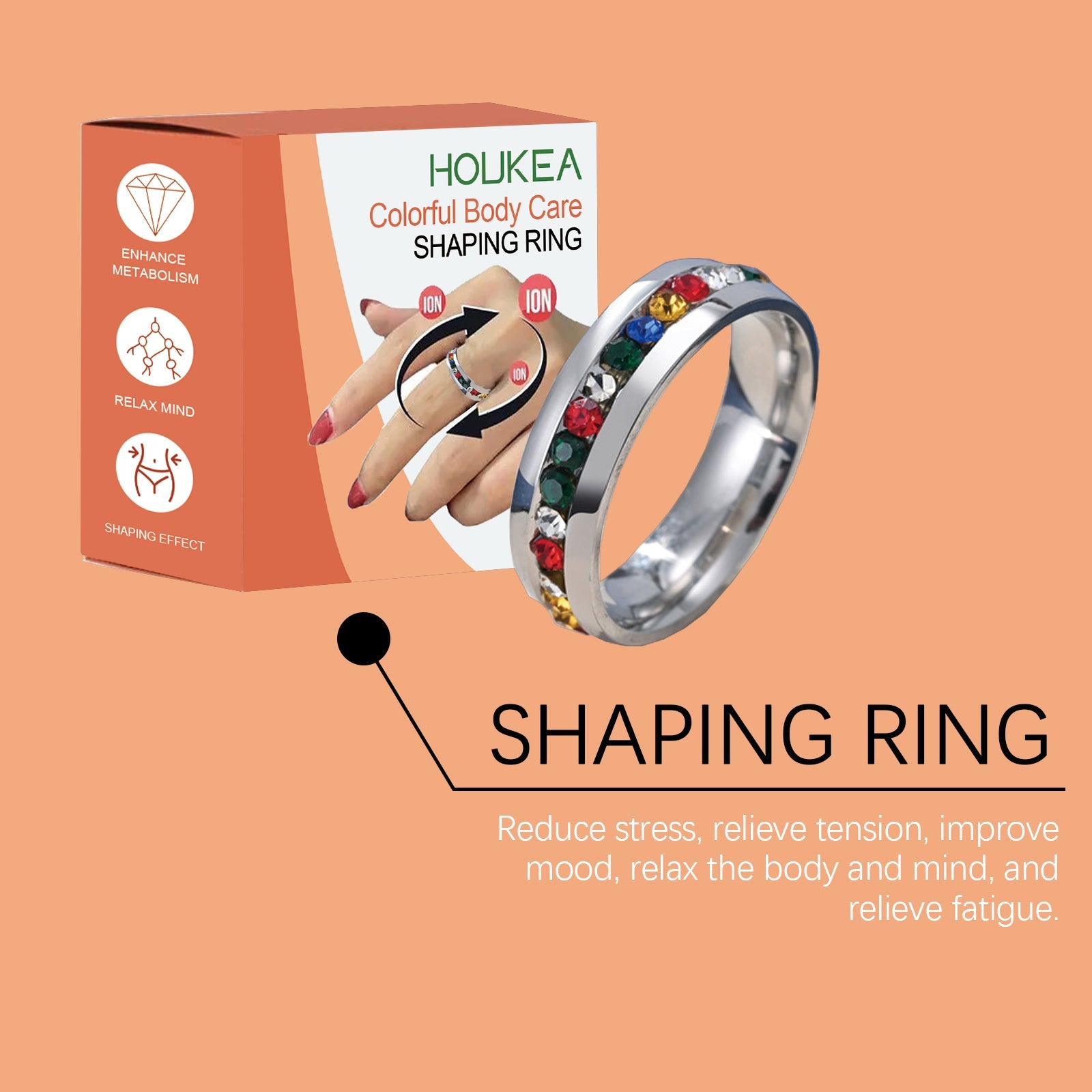 Colored Rings Colored Rings Beautiful Simple Accessories Body Care Daily Fashion Trend Accessories
