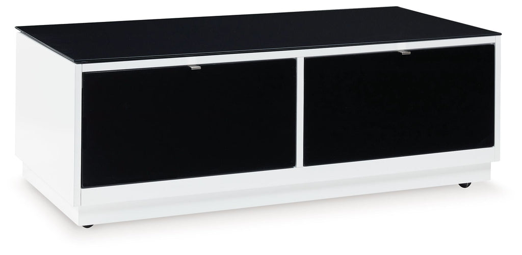 Gardoni - Rectangular Cocktail Table - White / Black