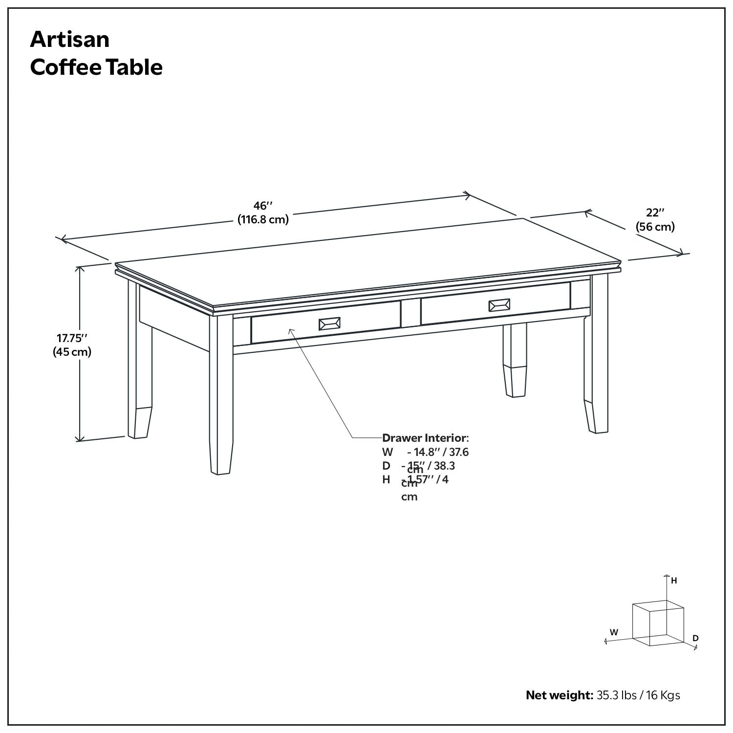 Artisan - Coffee Table - Russet Brown