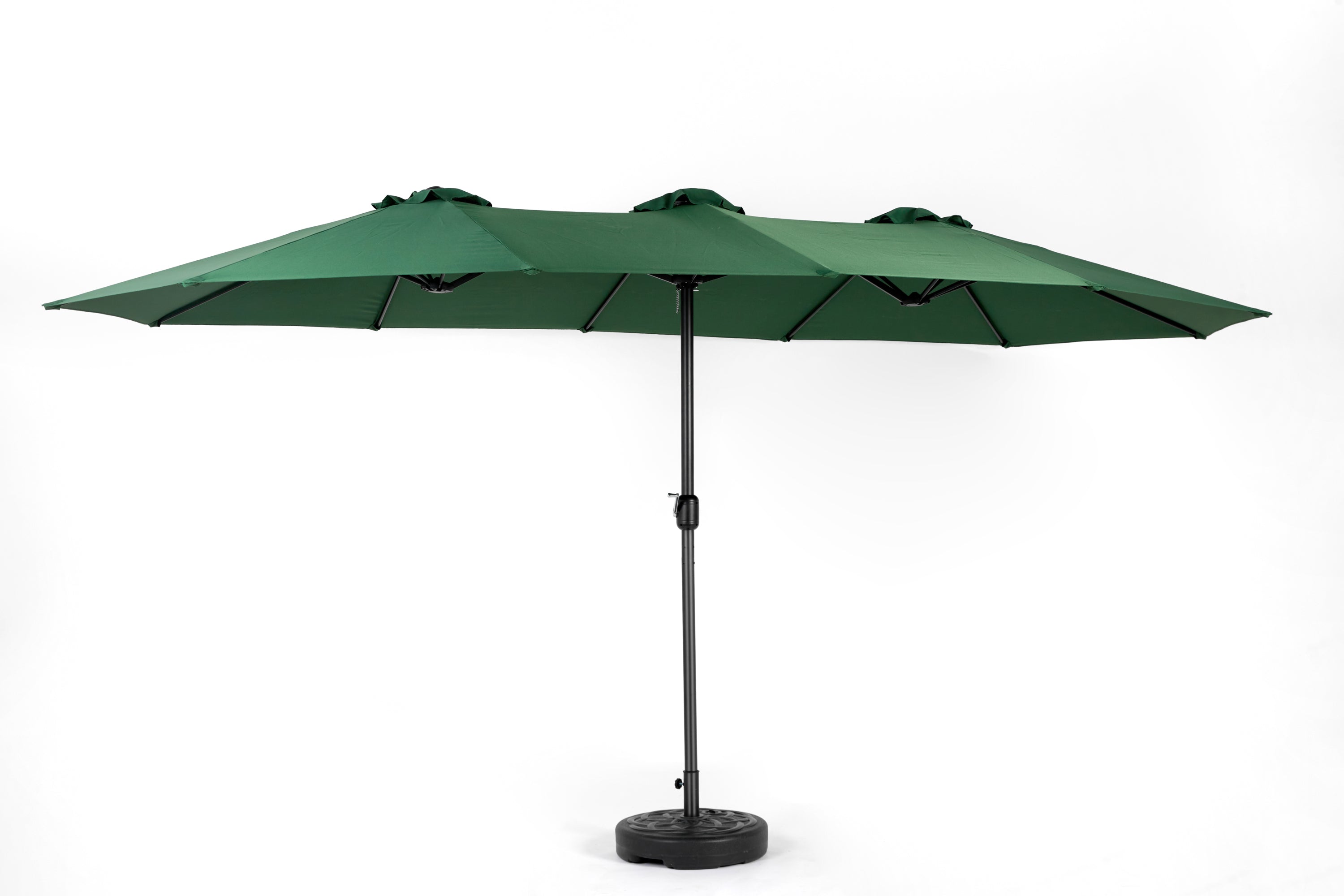 Patio Umbrella Rectangular Double Sided Dark Green 14.8ft Crank Lift