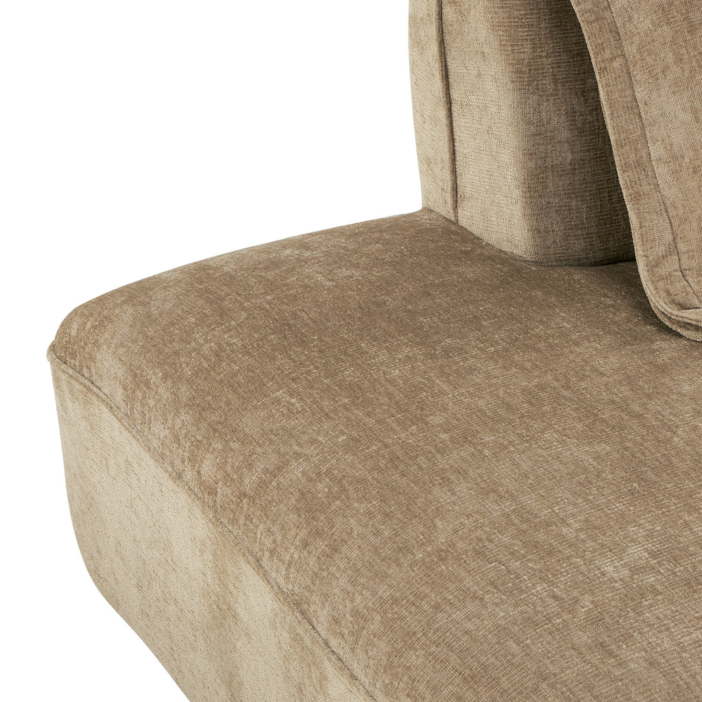 Sectional Sofa L-Shape Deep Seat Polyester Off-White 4 Seat 122 In