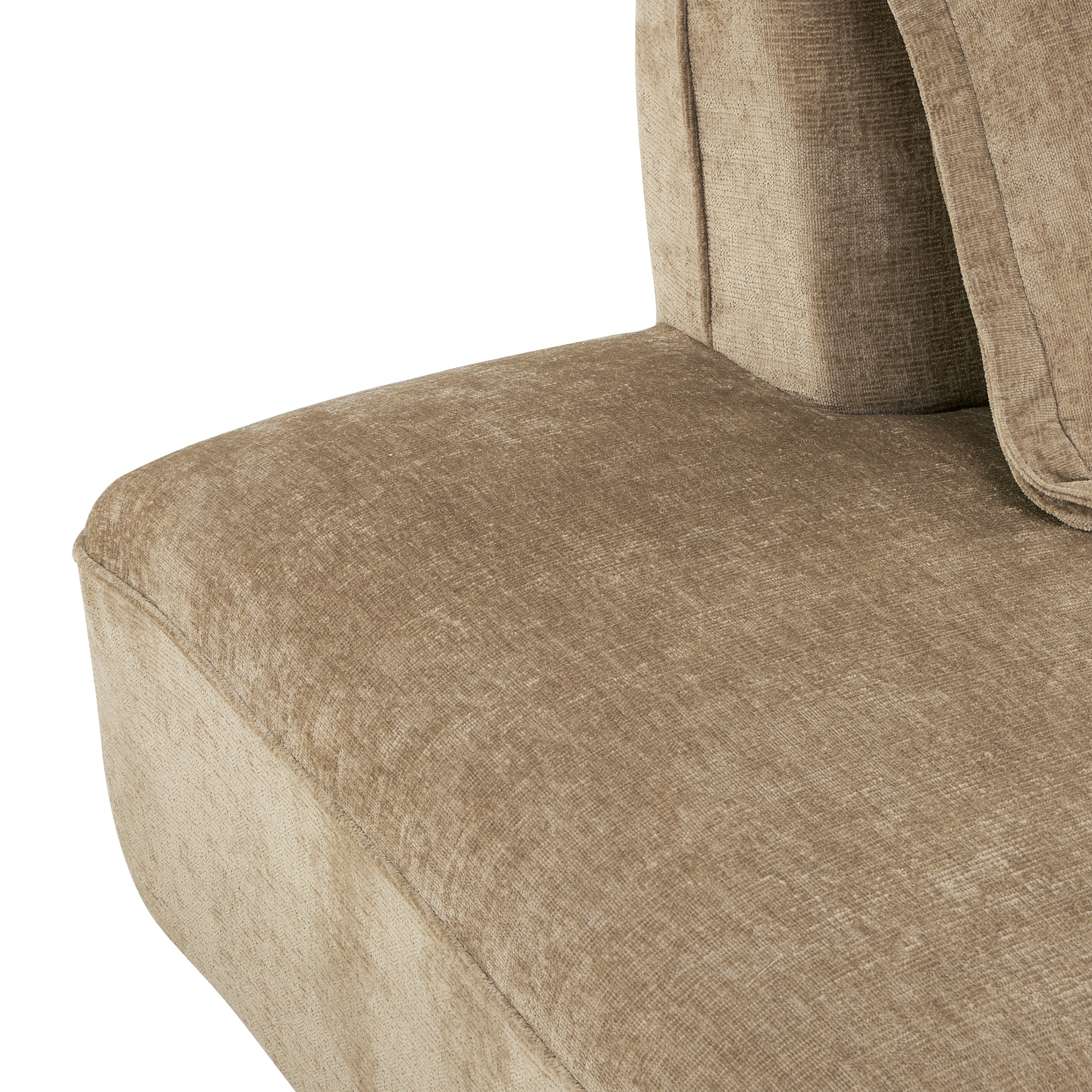 Sectional Sofa L-Shape Deep Seat Polyester Off-White 4 Seat 122 In