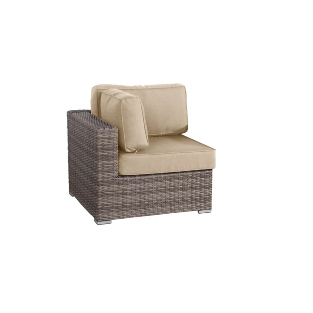Outdoor Patio Set HDPE Wicker Mixed Gray 4 Piece Cupholder Seats 4