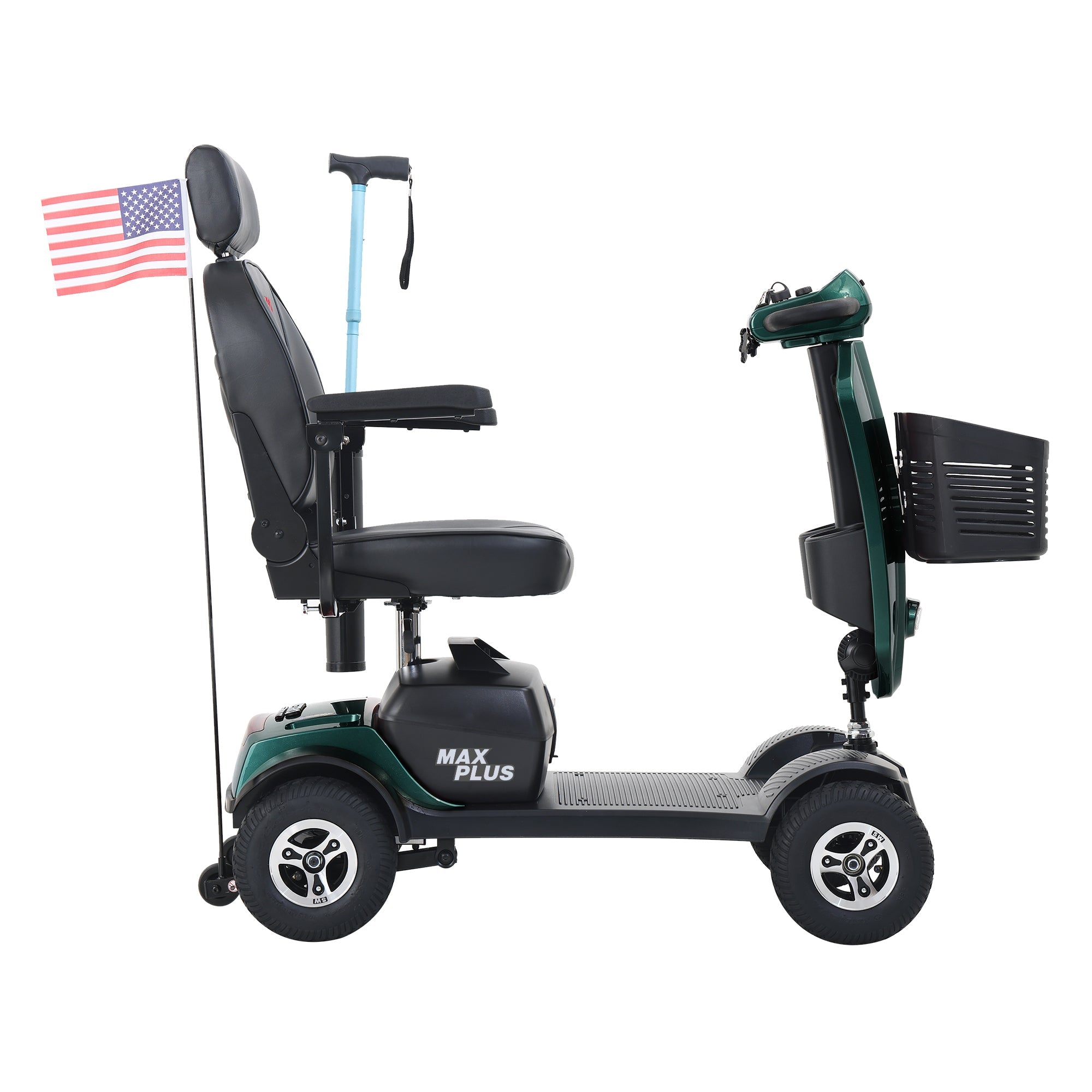 Mobility Scooter 4-Wheel Metal Emerald 16 Mile Range USB Charger 300W