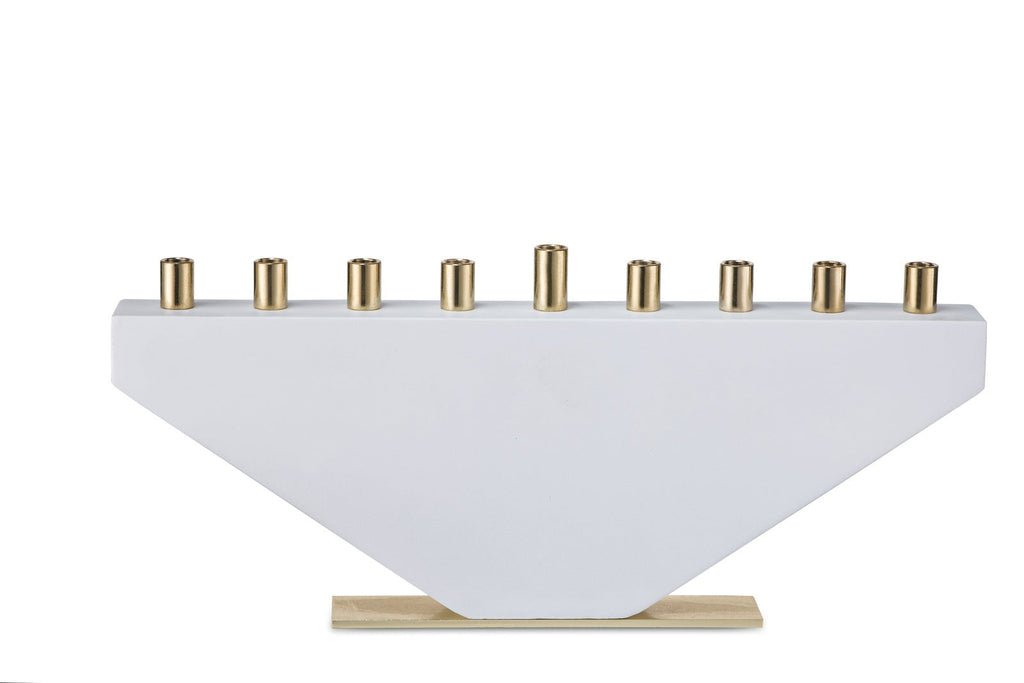 Sleek Concrete Menorah for Hanukkah Decorations - Fancy Lady Series