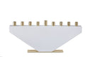 Sleek Concrete Menorah for Hanukkah Decorations - Fancy Lady Series