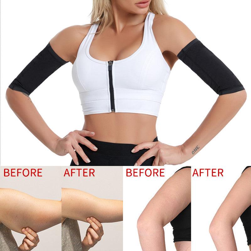 1 Pair Arm Band Women Elastic Compression Arm Shaping Sleeves Anti Cellulite Arm Shapers Cooling Compression Sleeves For Men & Women Arm Cover Protector For Basketball Sport Arm Kit