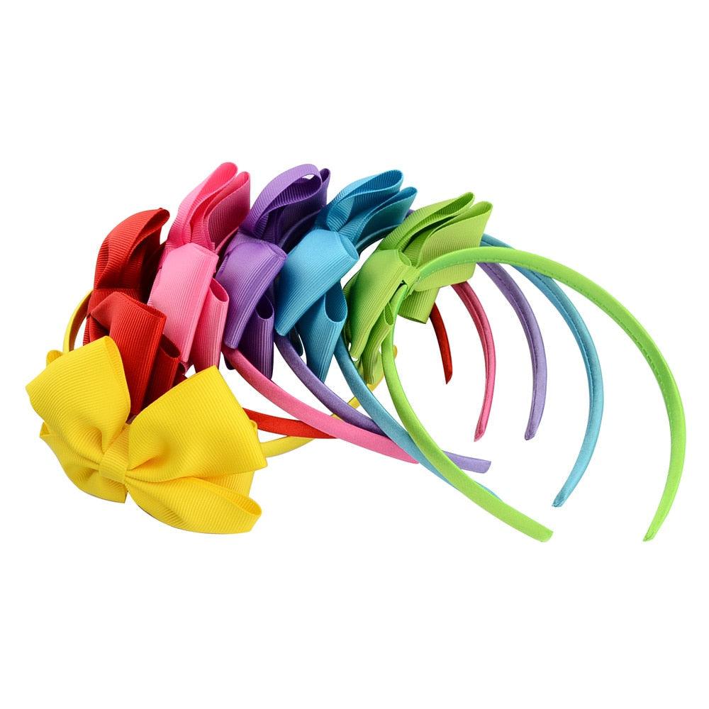 1 Piece 20 colors Cute Bowknot Hair Band For Baby Girls Ribbon Handmade Hair Bows Hairbands Headband Headwear Gorgeous Hair Accessories For Women