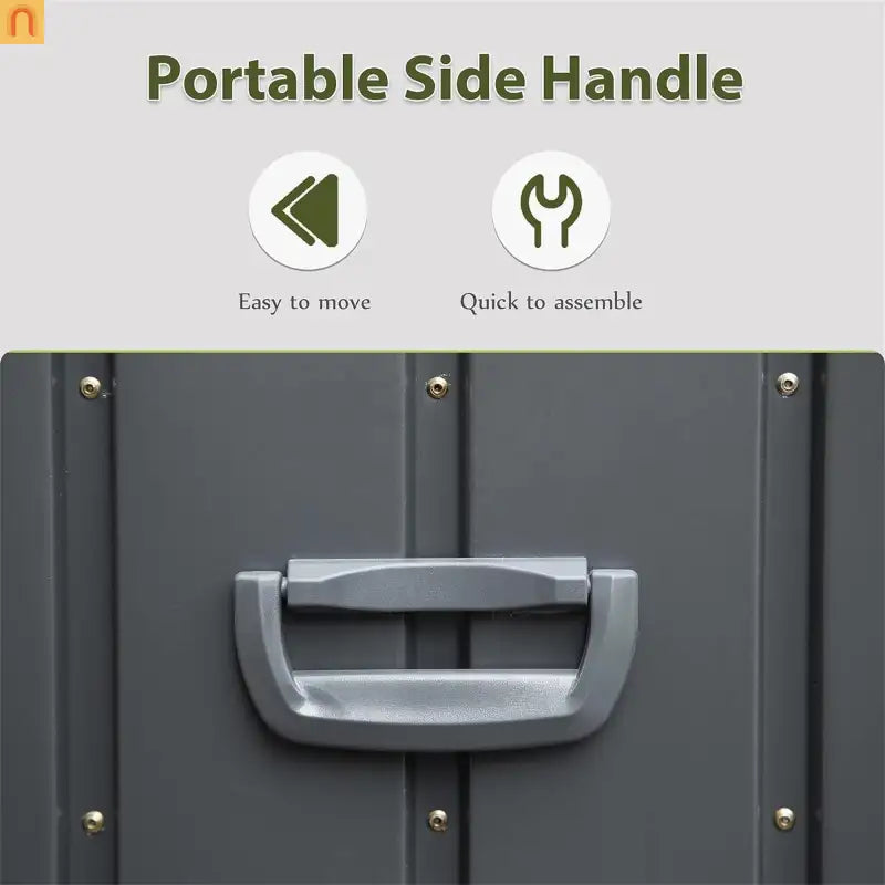 Outdoor Storage Deck Box Steel Dark Gray Lockable 100 Gallon