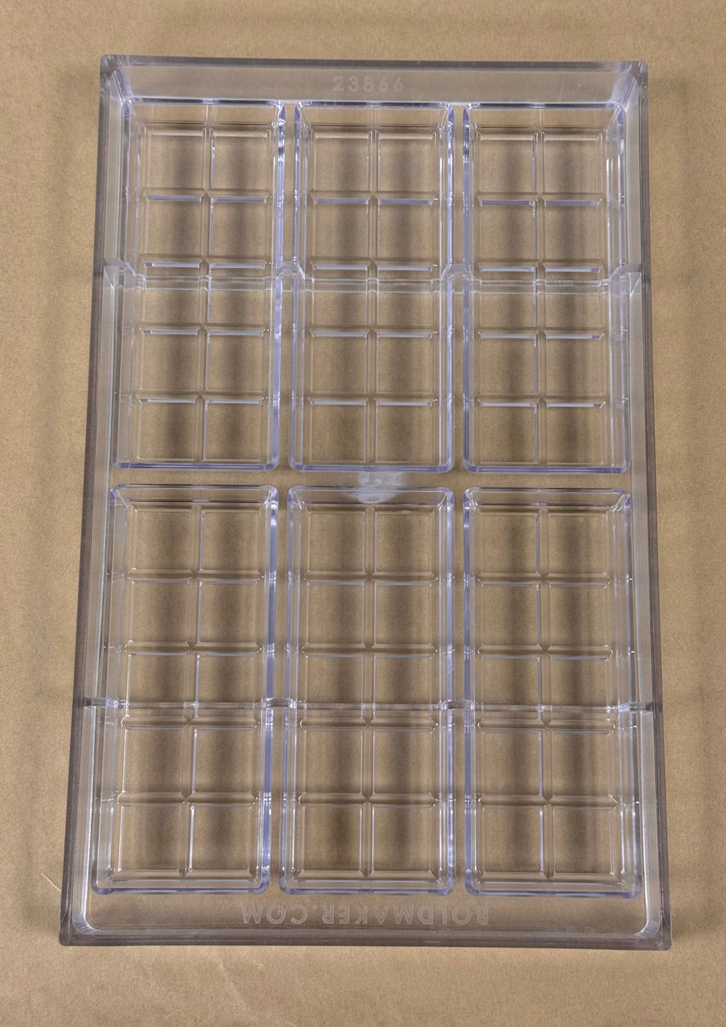 Custom Chocolate Bar Mold - 6 Cavity Polycarbonate