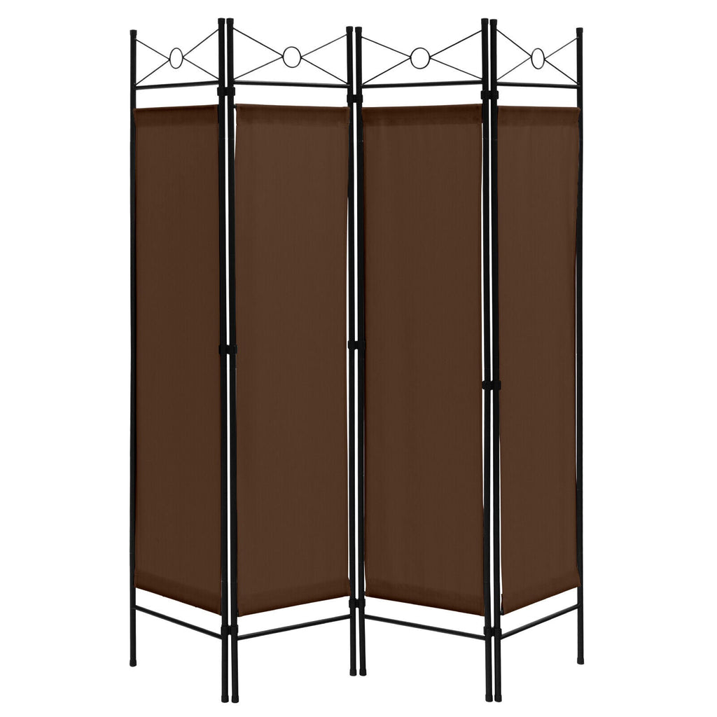 6 Feet 4-Panel Folding Freestanding Room Divider