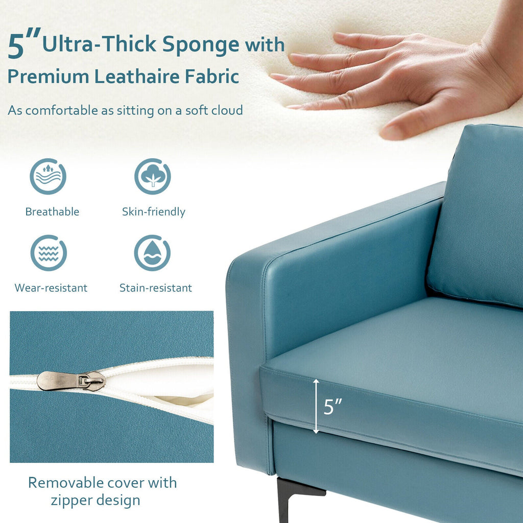 Modern Accent Armchair with Side Storage Pocket