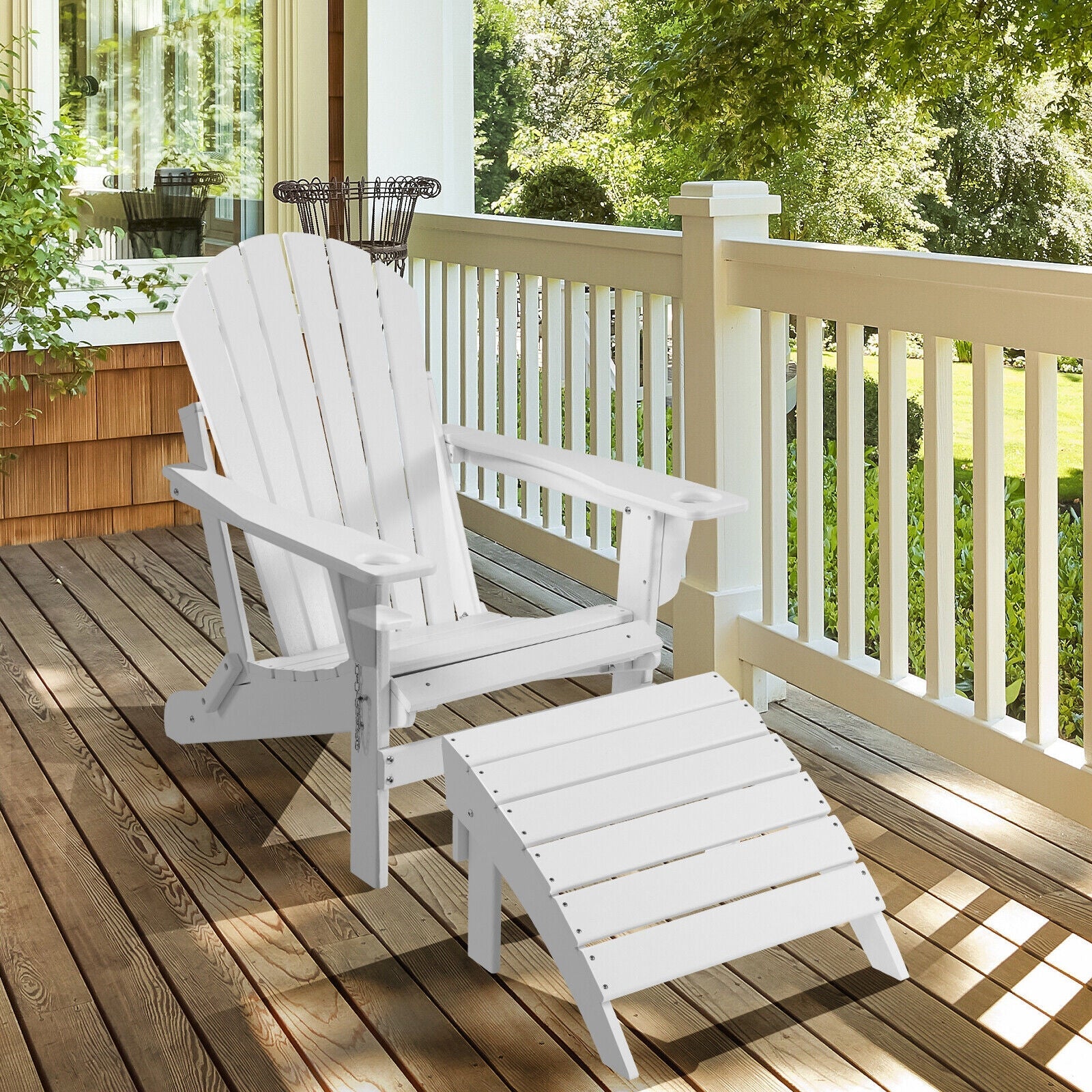 Adirondack Folding Ottoman with All Weather HDPE