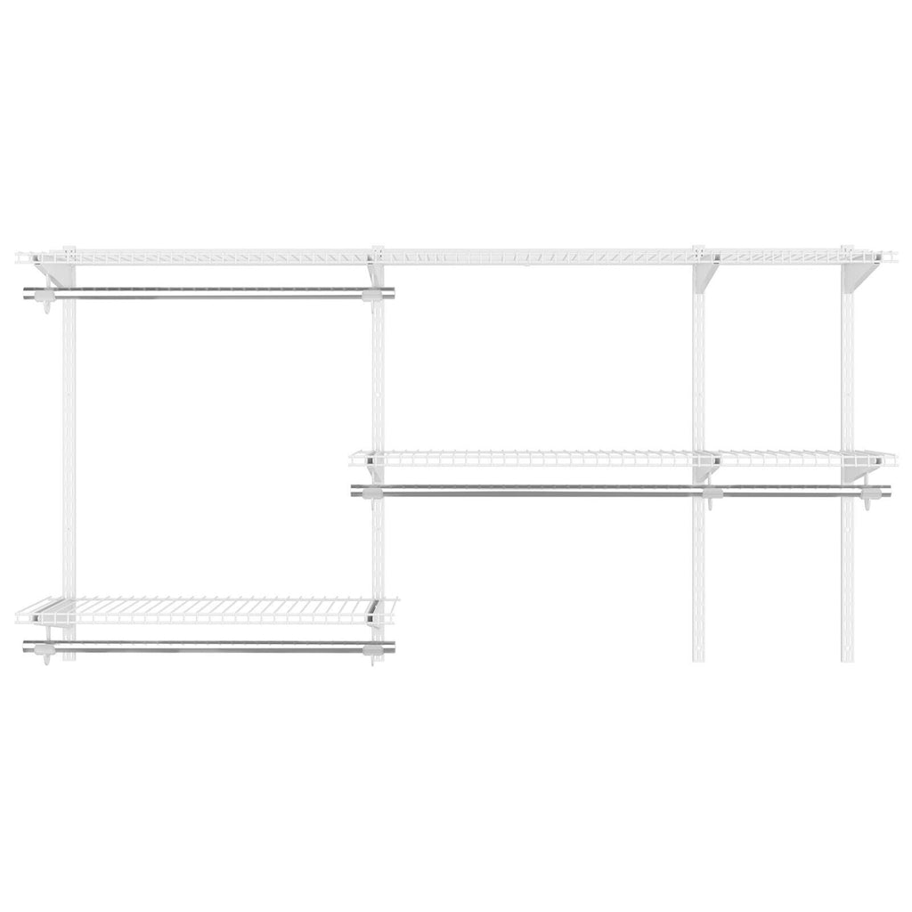 Custom Closet Organizer Kit 3 to 5 Feet Wall-Mounted Closet System with Hang Rod