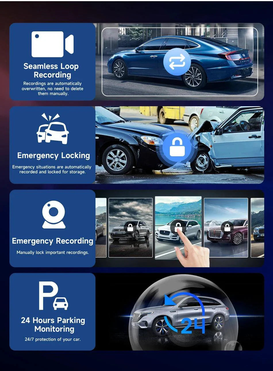 Dash Cam 10.11.26" with 4K Resolution and GPS
