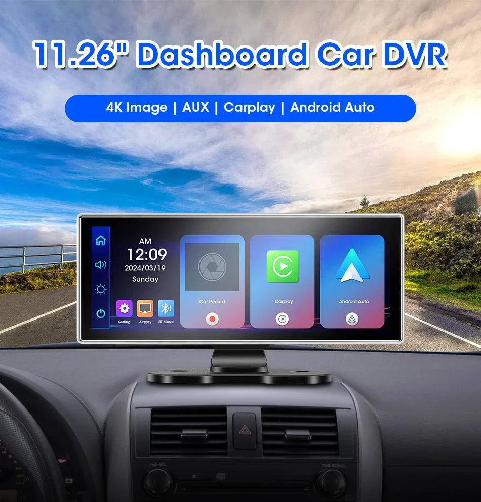 Dash Cam 10.11.26" with 4K Resolution and GPS