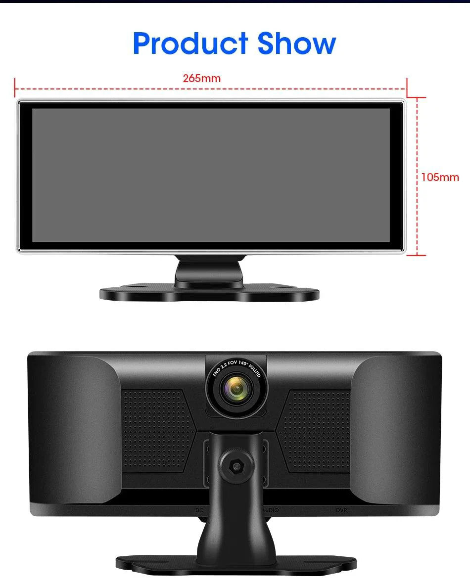 Dash Cam 10.11.26" with 4K Resolution and GPS