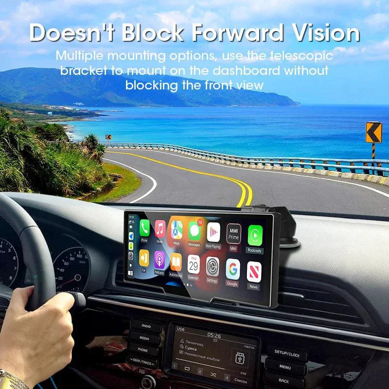 4K 10.26'' Mirror Dash Cam w/ Carplay & Android Auto