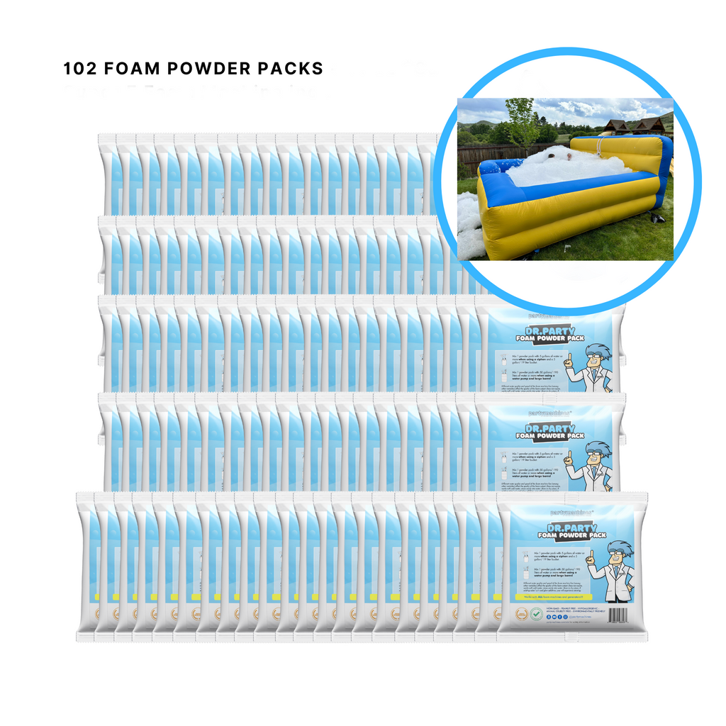 FOAM POWDER PACKS – 120 PACKS + All in one backyard foam pit
