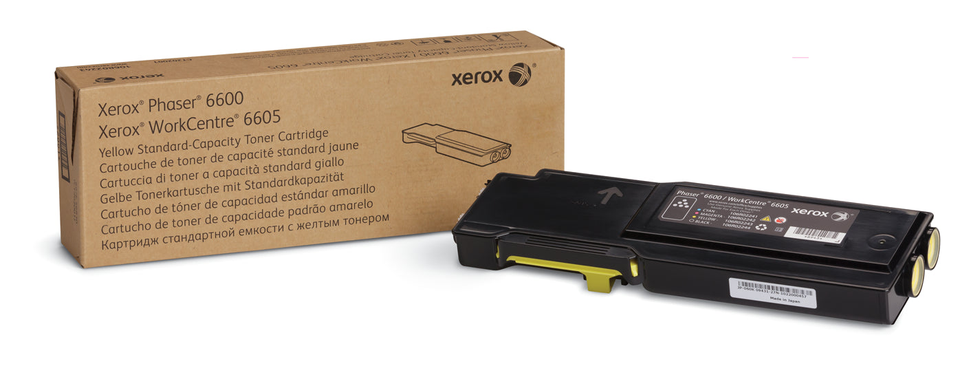 New, Pre-Owned - Xerox Phaser 6600 / WorkCentre 6605 Yellow Laser Toner Cartridge, 106R02243