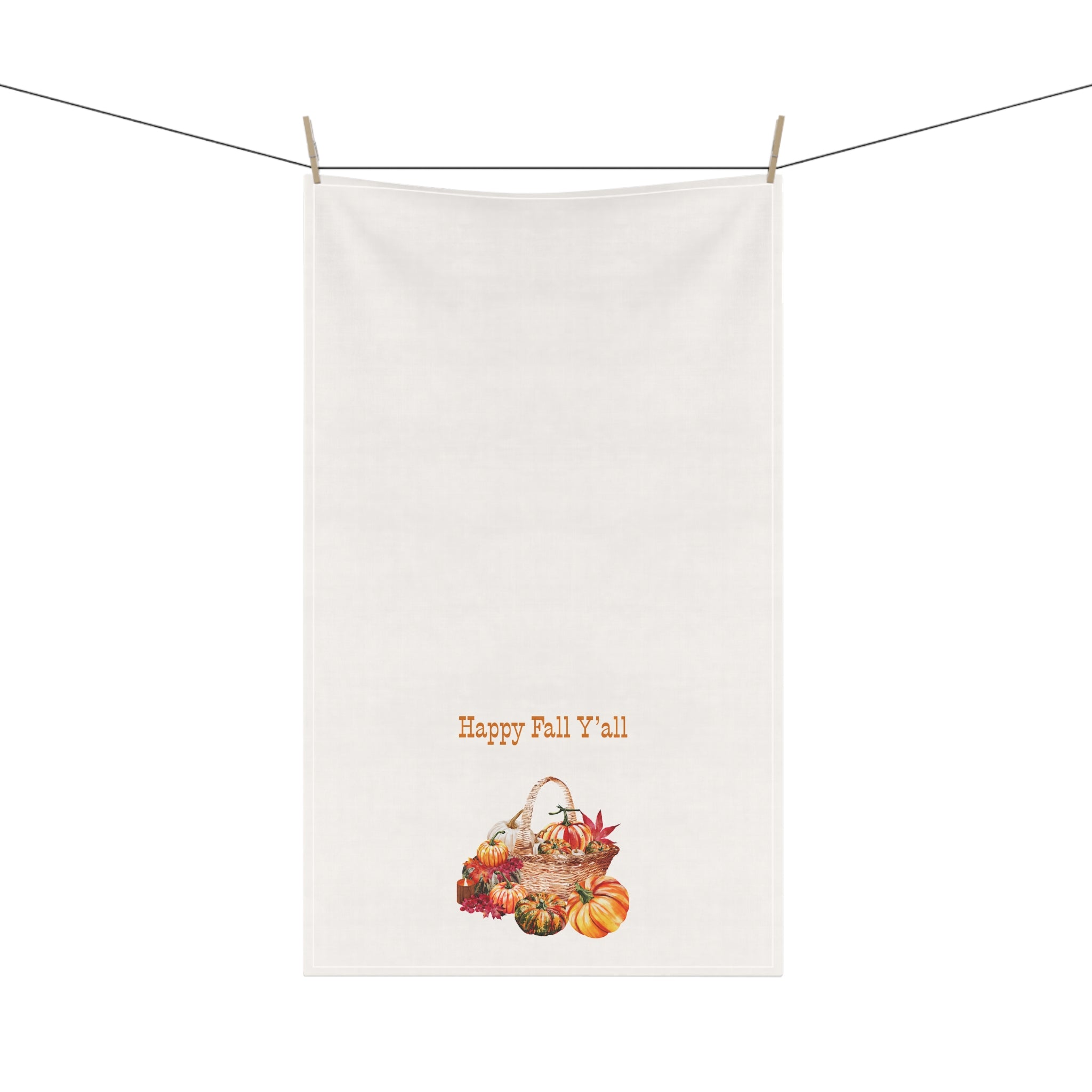 "Happy Fall Y'all!" Autumn Kitchen Tea Towels, Cozy Fall Home Decor, Thanksgiving Gift, Welcome to Fall Y'all, Farmhouse Style Kitchen Linen
