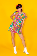 8-Bit A-Frames Tunic in Bright Day