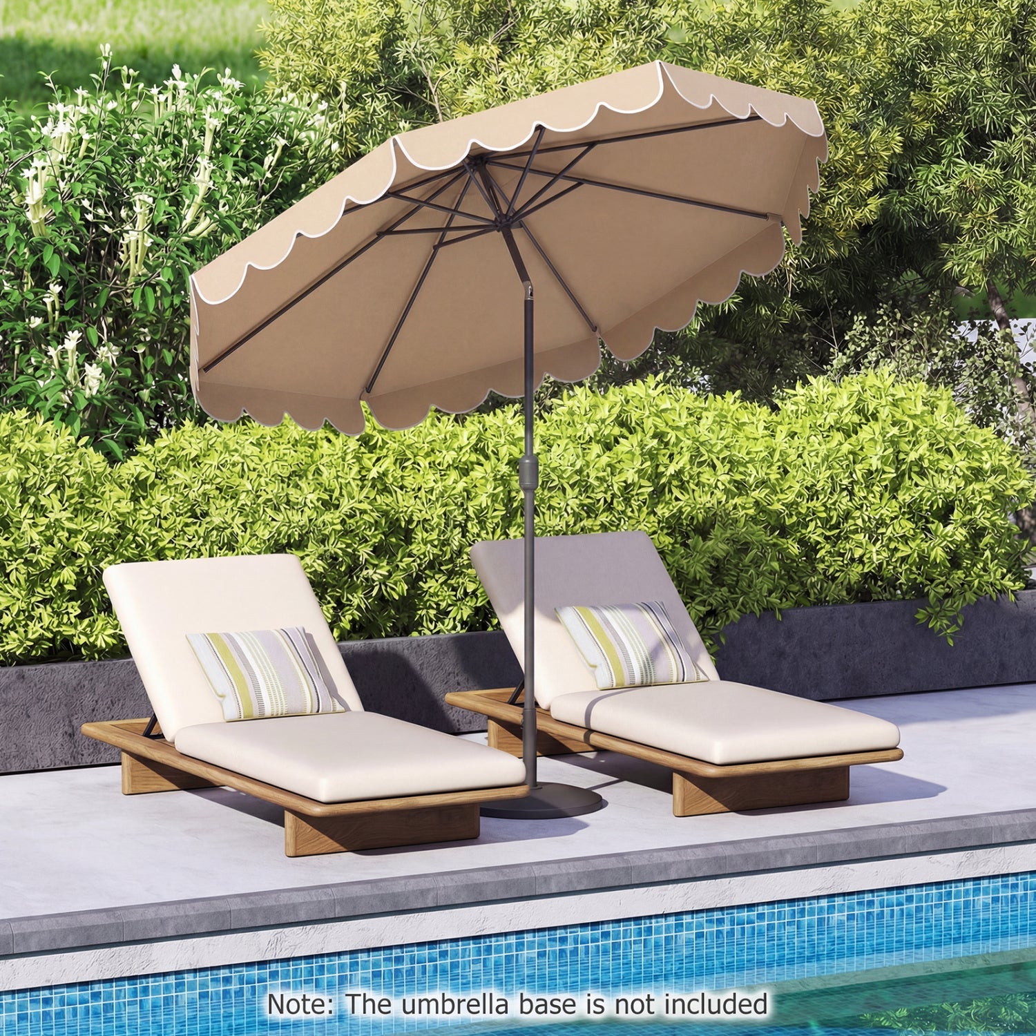 10 FT Patio Umbrella with Push Button Tilt and Crank