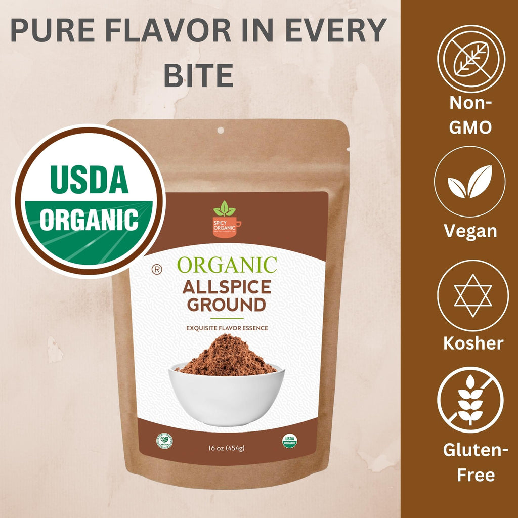 Organic Allspice Powder — USDA Certified | Baking, Marinades & Mulled Beverages