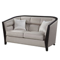 Zemocryss - Loveseat With 2 Pillows - Beige Fabric
