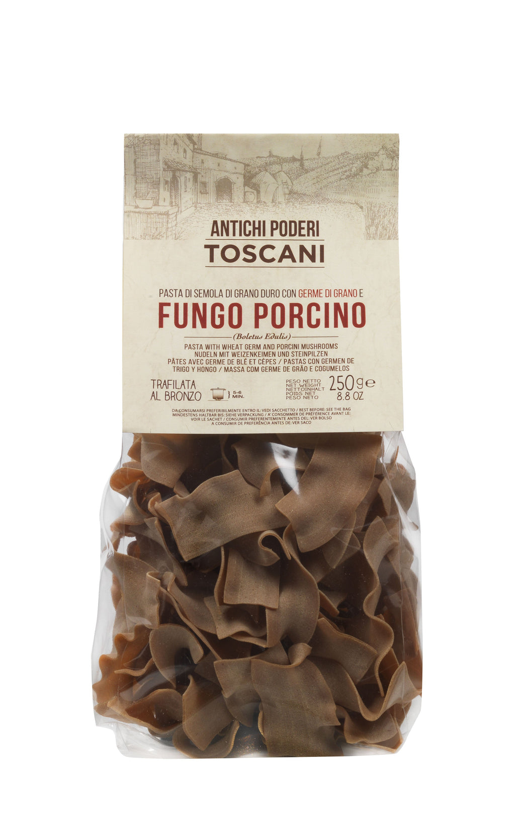 Antichi Poderi Toscani Egg and Mushroom Straccetti Pasta 8.8oz/250g