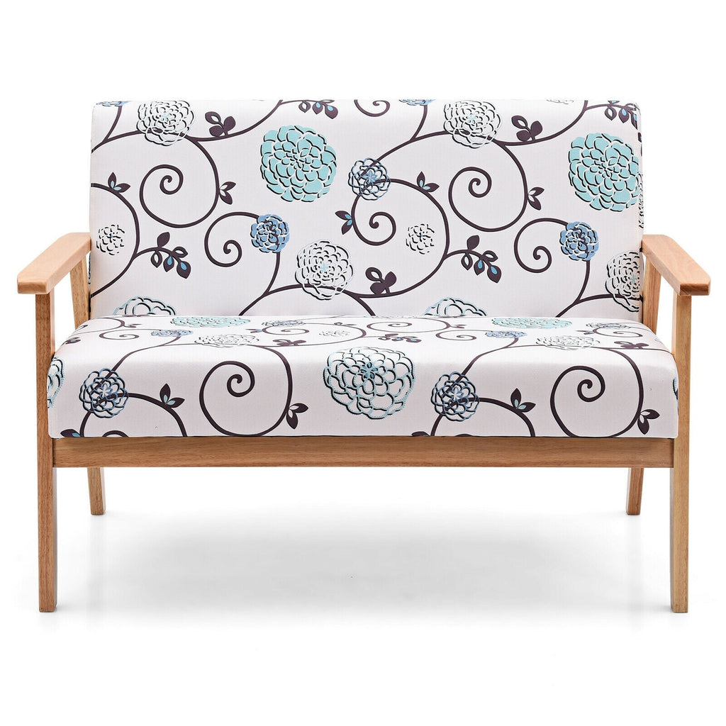 Modern Fabric Loveseat Sofa Couch Upholstered 2-Seat Armchair