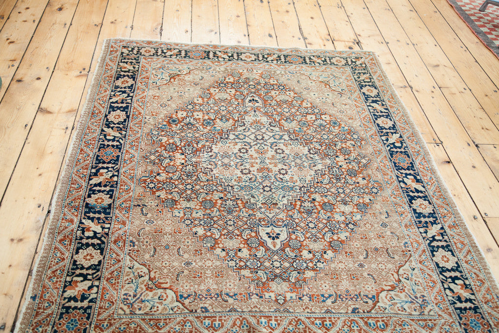 4x6 Fine Antique Tabriz Area Rug