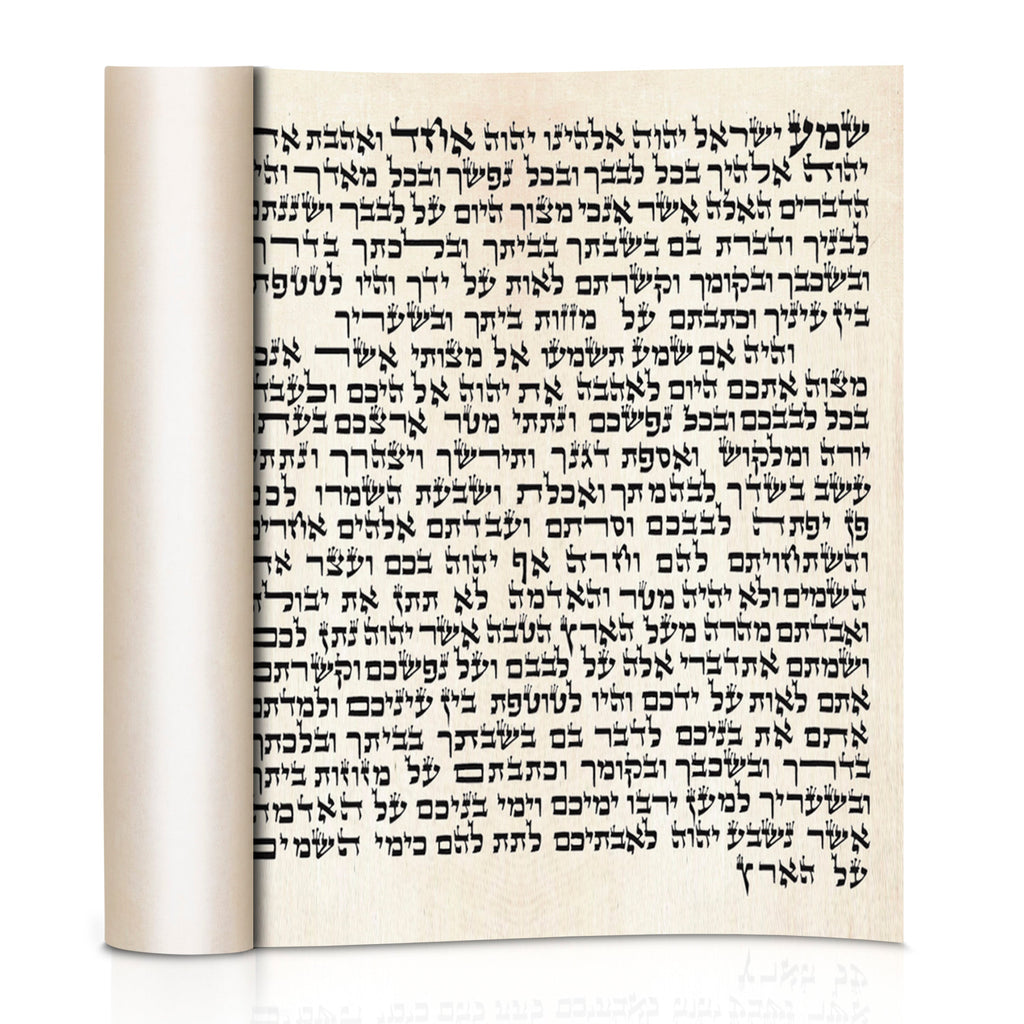 Handwritten Kosher Mezuzah Scroll -Certified Sofer Stam - 3" /4" / 5"