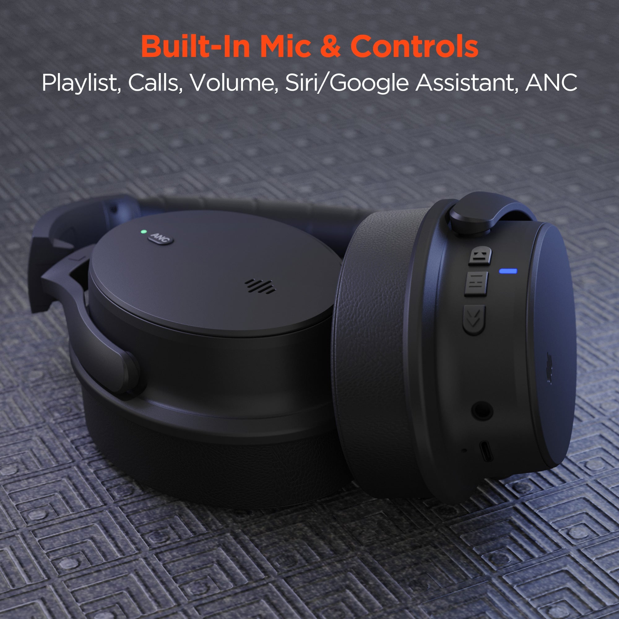 HyperGear Stealth ANC Wireless Headphones with Dynamic Bass Feature